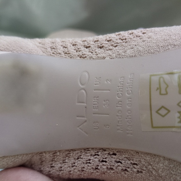 Aldo Peep Toe, Stretchy Knit Ankle Bootie Lt Pink - Picture 2 of 6